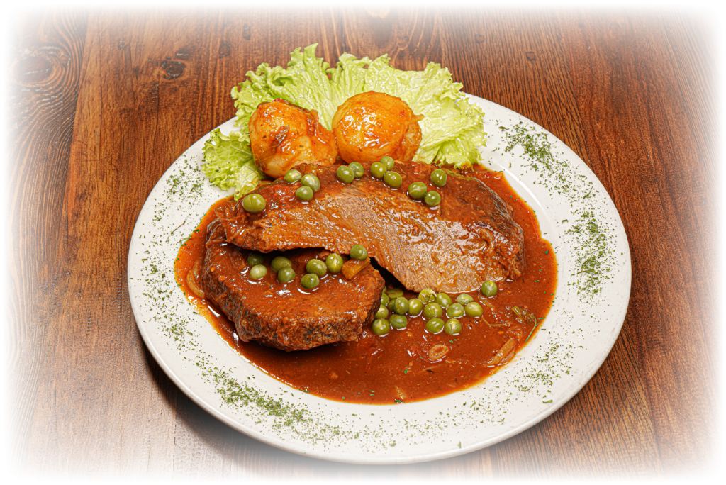 Sobrebarriga en salsa criolla